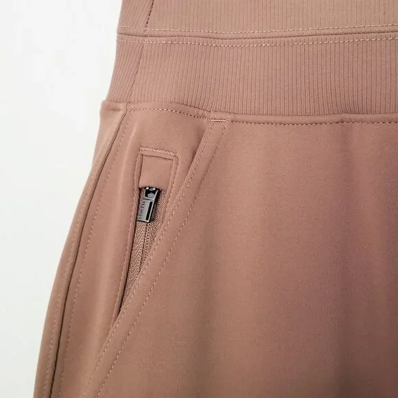 Athleta Venice High Rise Jogger Pants Rustic Beige Brown M Tall $98 Athleisure - Picture 9 of 14